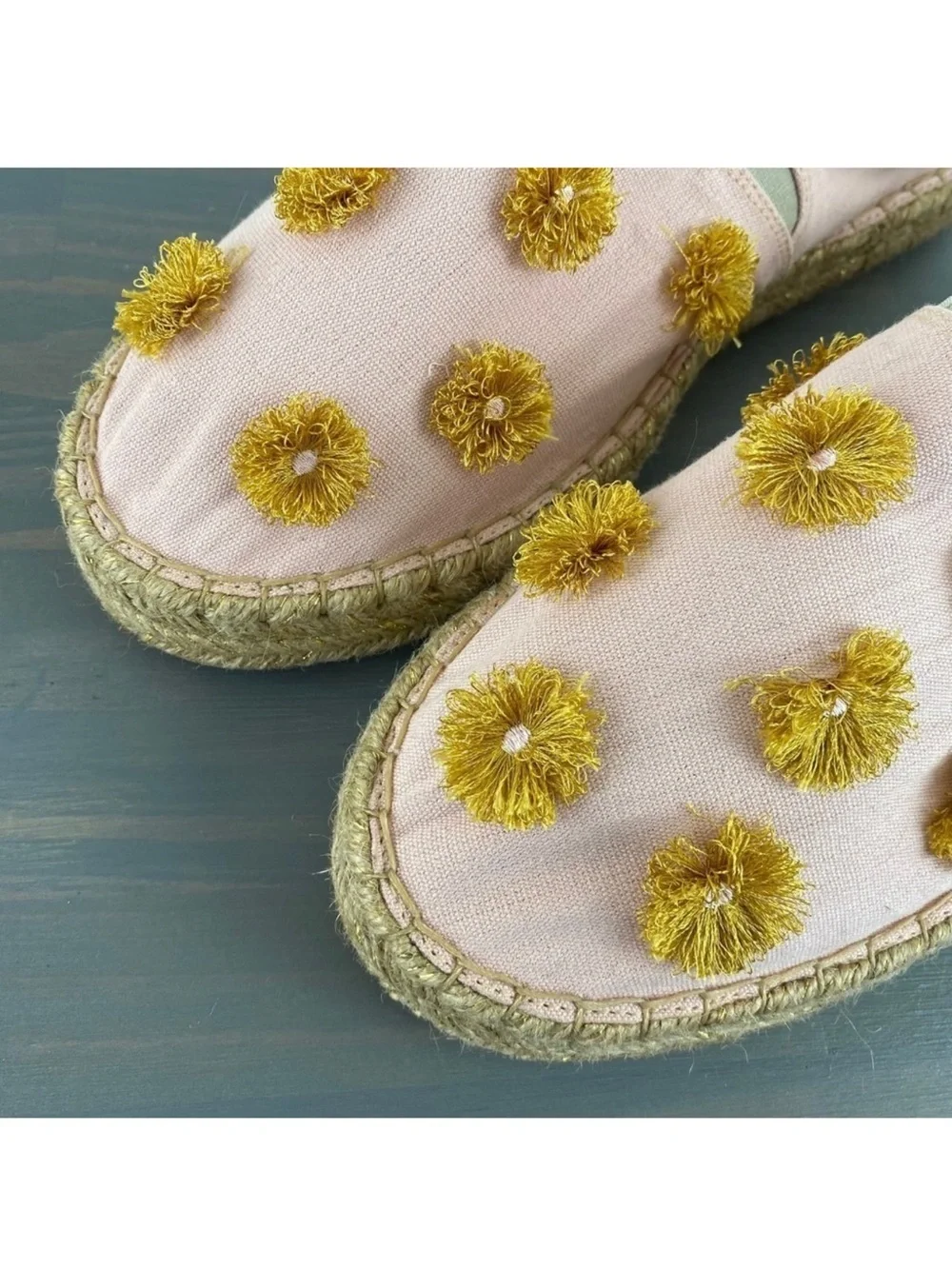 Silvia Cobos Soil Mocasines Slip On Floral Espadrille Flats Women 12 Pink NWOB
